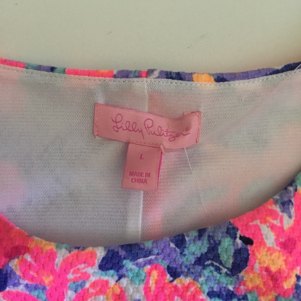 Lilly Pulitzer Malika top Coco Coral Crab New - Picture 3 of 4